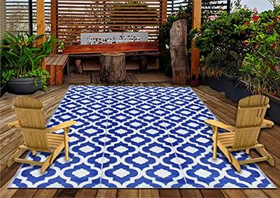 Outdoor Rug, Outdoor Rugs 9x12 for Patios Clearance, Large Waterproof  Outdoor Area Rug, Reversible Portable Outdoor Plastic Straw Carpet for RV  Deck