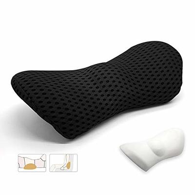 Lumbar Support Pillow - Memory Foam For Low Back Pain Relief, Ergonomic  Streamline Car Seat, Office Chair, Recliner And Bed