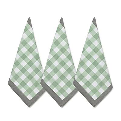 Rustic Sage Checkered 4 Piece Kitchen Towel Set