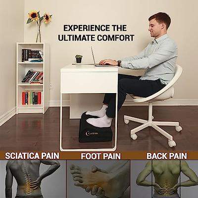 Foot Rest for Under Desk at Work-Versatile Foot Stool with Washable Cover--Comfortable Footrest with 2 Adjustable Heights for Car,Home and Office to
