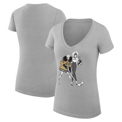 G-III 4Her by Carl Banks Washington Commanders Women's White Football Love  V-Neck Fitted T-Shirt