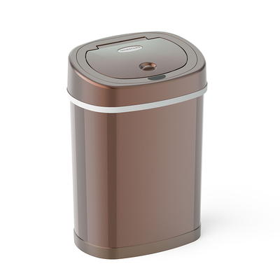 Mainstays Round 7.9-Gallon Trash Can, Stainless Steel 