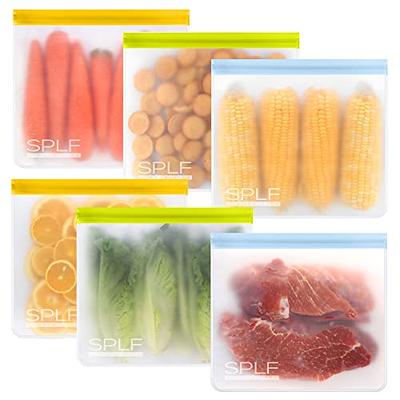 Reusable Storage Bags 5 Pack, BPA Free Reusable Freezer Bags, Small  Silicone Food Bags, Reusable Sandwich Bags, Reusable Gallon Bags for Food