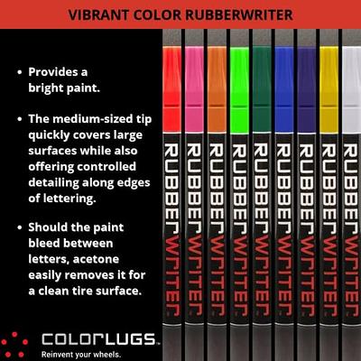 ColorLugs RubberWriter Paint Pen for Car Tires, Oil-Based Marker for Tire  Lettering, Waterproof Ink, Fast Drying, Medium Size Tip, Apply at Home, Color: Pink