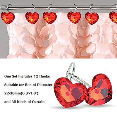 TOPROD Shower Curtain Hooks Rings, Double Sided Shower Curtain