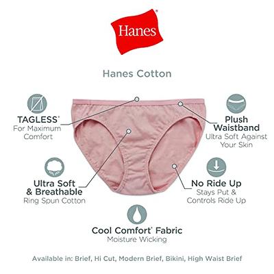 Hanes Women's Brief Panties, 6-Pack, 100% Cotton Briefs, Moisture-Wicking Cotton  Brief Underwear, 6-Pack (Colors May Vary) - Yahoo Shopping