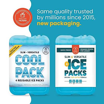 Healthy Packers Multi-Color Slim Long-Lasting Ice Packs for Lunch Box