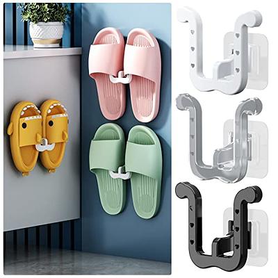 Yocice Wall Mounted Shoes Rack 2Pack with Sticky Hanging Strips, Plastic  Shoes Holder Storage Organizer,Door Shoe Hangers (SM03-Black-2)