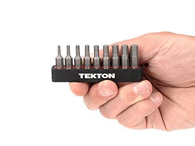 1/4 Inch Drive Hex Bit Socket Set, 11-Piece (Rail), Tekton