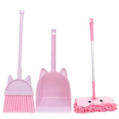 deAO Kids Cleaning Set 12 Pcs Pretend Play Detachable Housekeeping Cart with Broom,Dust Pan,Spray Bottle Children House Cleaning Tools Toys,Kids