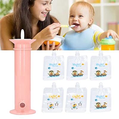 KAANG Silicone Baby Food Pouches Refillable 5oz 2 Pack, Reusable