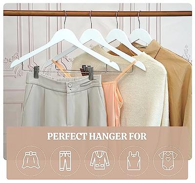 Utopia Home Clothes Hangers 20 Pack - Plastic Hangers Space Saving - Durable Coat Hanger with Shoulder Grooves (White)