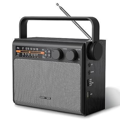 Small Retro Vintage Radio with Bluetooth,Portable Transistor Radio AM FM SW  with Best Sound,Excellent Reception,Support TF Card USB MP3