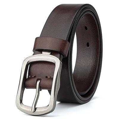 wolksprong Unisex Casual Leather Belt - 1.3 Full Grain Leather Men's and Women's  Belt for Jeans - Yahoo Shopping