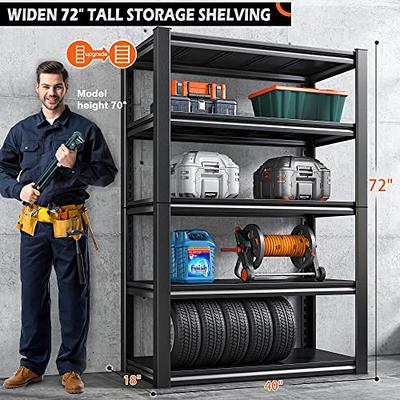 MOLYHOM Heavy Duty Garage Shelving, 5-Tier Industrial Garage