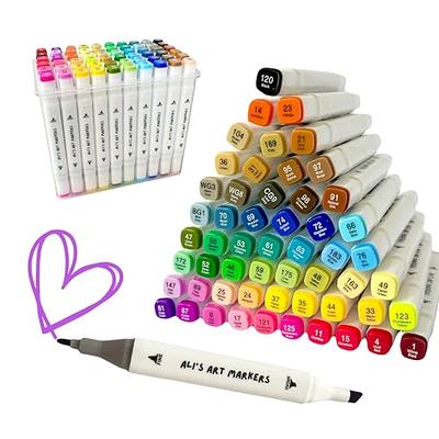 Y YOMA 100 Colors Alcohol Markers Dual Tip Markers Art Markers Set, Unique  Colors (1 Marker Case) Alcohol-based Ink, Fine & Chisel, Black Penholder -  Yahoo Shopping