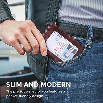 Minimalist Slim Wallet, Front Pocket Rfid Blocking Leather Credit Card  Holder Wallets For Men Women - Temu