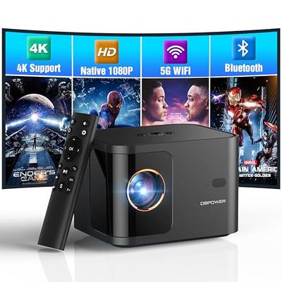 Auto Focus] Wimius Projector, Native 1080P Projector with WiFi and Bluetooth,  Smart Home Movie Projector 4K Support, 300 Large Screen, for iOS/Android 