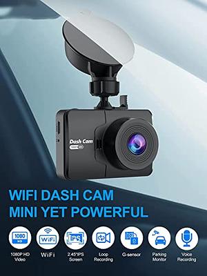  Dash Cam Built in WiFi Car Dashboard Camera Recorder with FHD  1080P, Mini Screen Dashcams for Cars with Night Vision, Loop Recording,  G-Sensor, APP : Electronics