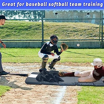 HIGOOD Baseball Softball Sliding Mat, Baseball Sliding Mat Practice Sliding  Indoor Outdoor, Foldable Sliding Mat for Baseball Softball, Multipurpose