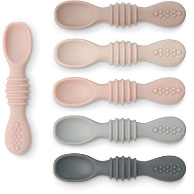 NETANY Silicone Baby Feeding Spoons, First Stage Infant Soft-Tip