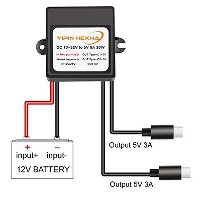 DC 12V/24V to 5V 6A 30W Dual Type-C USB C Converter DC-DC Buck Charging  Module Electric Step Down Power Adapter Compatible with Raspberry Pi 4,  Cellphone, Car - Yahoo Shopping