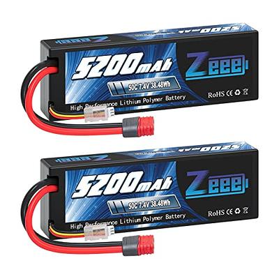 Batterie Lipo Hardcase 7.4v 5000mah 2s 100c Rc Lipo Batterie avec T Shape  Red Plug pour Rc Modèle