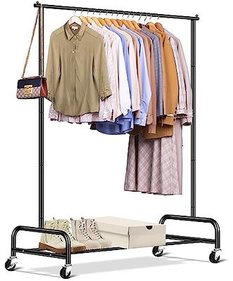 Clothes Rack Heavy Duty Metal Clothing Rack Rolling Garment Rack