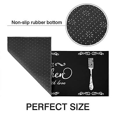 Kitchen Rugs and Mats Non-Slip Washable Anti-Fatigue Kitchen Mats 2 Pieces Black  Kitchen Carpet Floor Comfort Mats for Kitchen Sink Front Two Piece Set,  Black 17x24+17x48inch - Yahoo Shopping