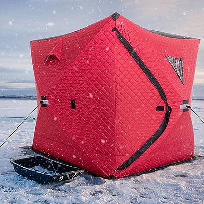 Ice Fishing Tent Portable Fishing Shelter Thermal Ice Fishing Shanty 1-2  People