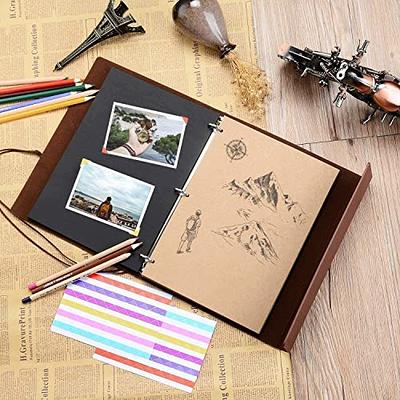 RECUTMS 30 Pages DIY Scrap book Photo Album 4x6 5x7 8x10 Pictures PU  Leather Cover Wedding Photo Album Baby Picture Book Family Pictures of Any  Size Scrapbook Album(White) - Yahoo Shopping