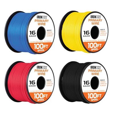Primary Wire in 16 Gauge, 25 Ft Roll With Spool (White)
