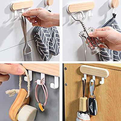 DOITOOL 2pcs Hat Rack Stick on Hooks Coat Hanger Door Hooks Adhesive Hooks  Heavy Duty Robe Towels Hooks Wall Hanger Coat Hooks Sticky Hooks Key Hanger