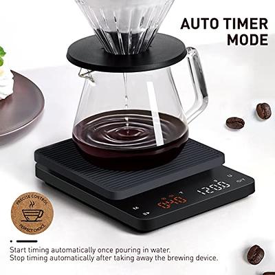 BAGAIL BASICS Coffee Scale with Timer, 0.1g High Precision Kitchen Scale,  Drip Espresso Scale with Auto Tare, Touch Sensor and Silicone Cover - 6.6  lbs/3 kg - Yahoo Shopping