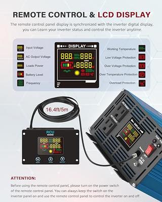 Onduleur inverter convertisseur 1000W DC12V-AC220V 2 USB Ports LCD