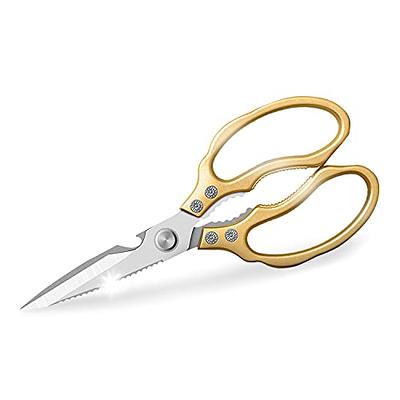 AWinjoy Kitchen Scissors, Heavy Duty Sharp Kitchen Shears Dishwasher Safe,Gold  Kitchen Accessories Cooking Shears for Kitchen Meat Chicken Fish Poultry  Herb Bread (Gold) - Yahoo Shopping