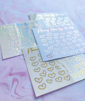 Foiled Tiny Heart Stickers Foiled Heart Stickers Planner 