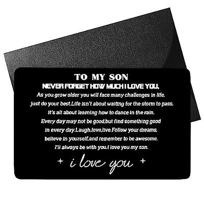 Religious Inspirational Wallet Card Gifts for Son Grandson