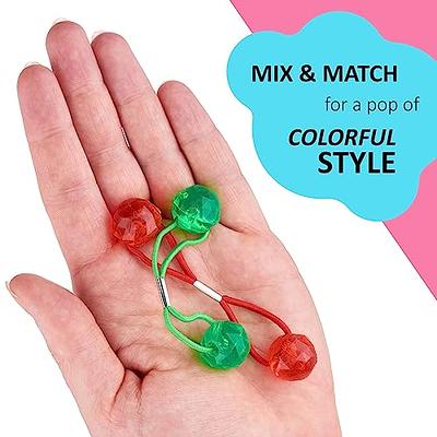  Expressions 24pc Ponytail Ball Hair Elastics  Collection,Brightly Colored Marble Finish Twin Bead Ponytail Balls For  Girls And Toddlers : Beauty & Personal Care