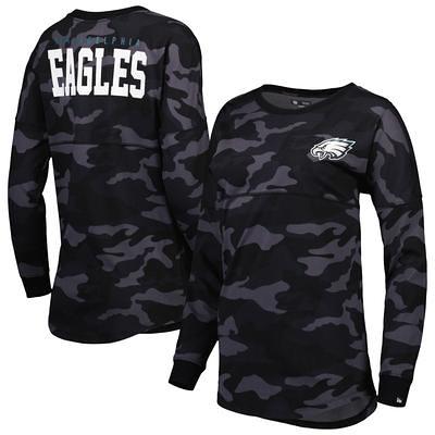 Women's New Era Black Philadelphia Eagles Tie Dye Fleece Full-Zip