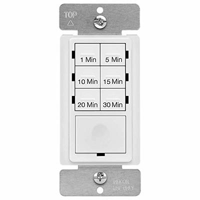 Minoston Wi-Fi 4 Hour Countdown Timer Switch for Bathroom Fans White (MT10W)