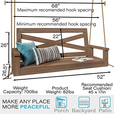 Duty 700 Lb Porch Swing Black Hanging Chain Kit (8 Foot Ceiling