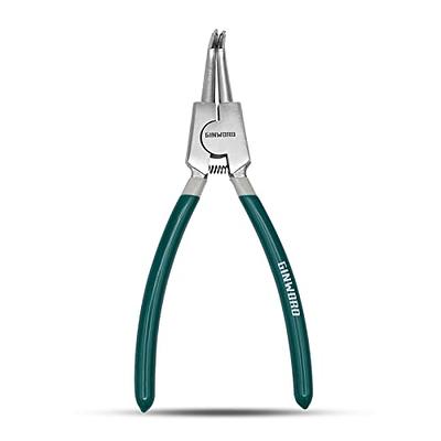 LEONTOOL 8-Inch Lock Ring Pliers Flat Snap Ring Pliers Special Circlip  Pliers Reverse Pliers Angle Tip Retaining Ring Pliers Ring Opening Pliers