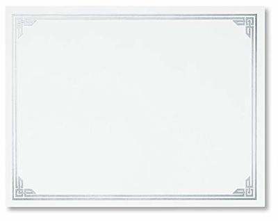50 Sheets Certificate Paper for Printing with Silver Foil Border (8.5 x 11  In)