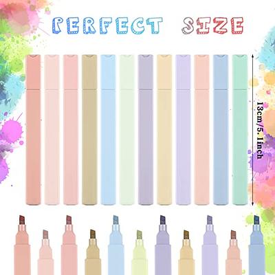 12 Pcs Bible Highlighters and Pens No Bleed Aesthetic Highlighters with  Chisel Tip Pastel Markers Multicolor Aesthetic Pens Kawaii Stationary for