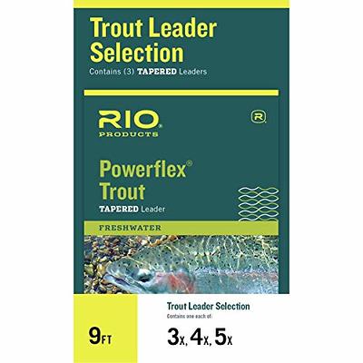 Rio Powerflex Trout 7.5Ft 5X 5.0Lb Leaders 3 Pack