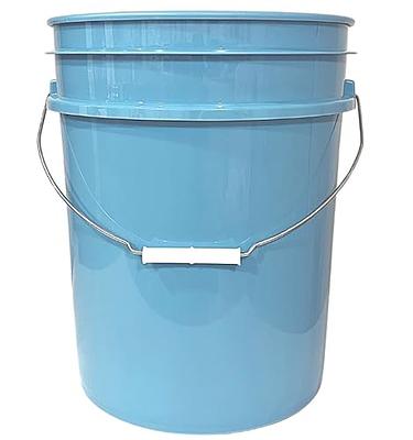 5 Gallon Plastic Bucket Blue 3 Pack