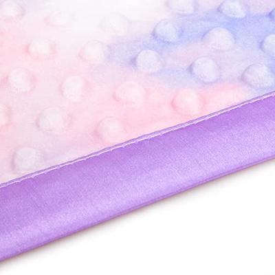 Silky Minky Dot Fabric by EZ Fabric Bright Purple