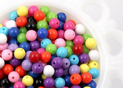 16mm Multicolor Gumball Beads, Round Acrylic Loose Beads, Solid