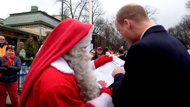 PHOTO: Kensington Palace posted this photo on Twitter with this caption: 'The Duke then handed over a letter written from Prince George to Father Christmas.#RoyalVisitFinland #Finland100' Nov. 30, 2017. (Kensington Palace/Twitter)